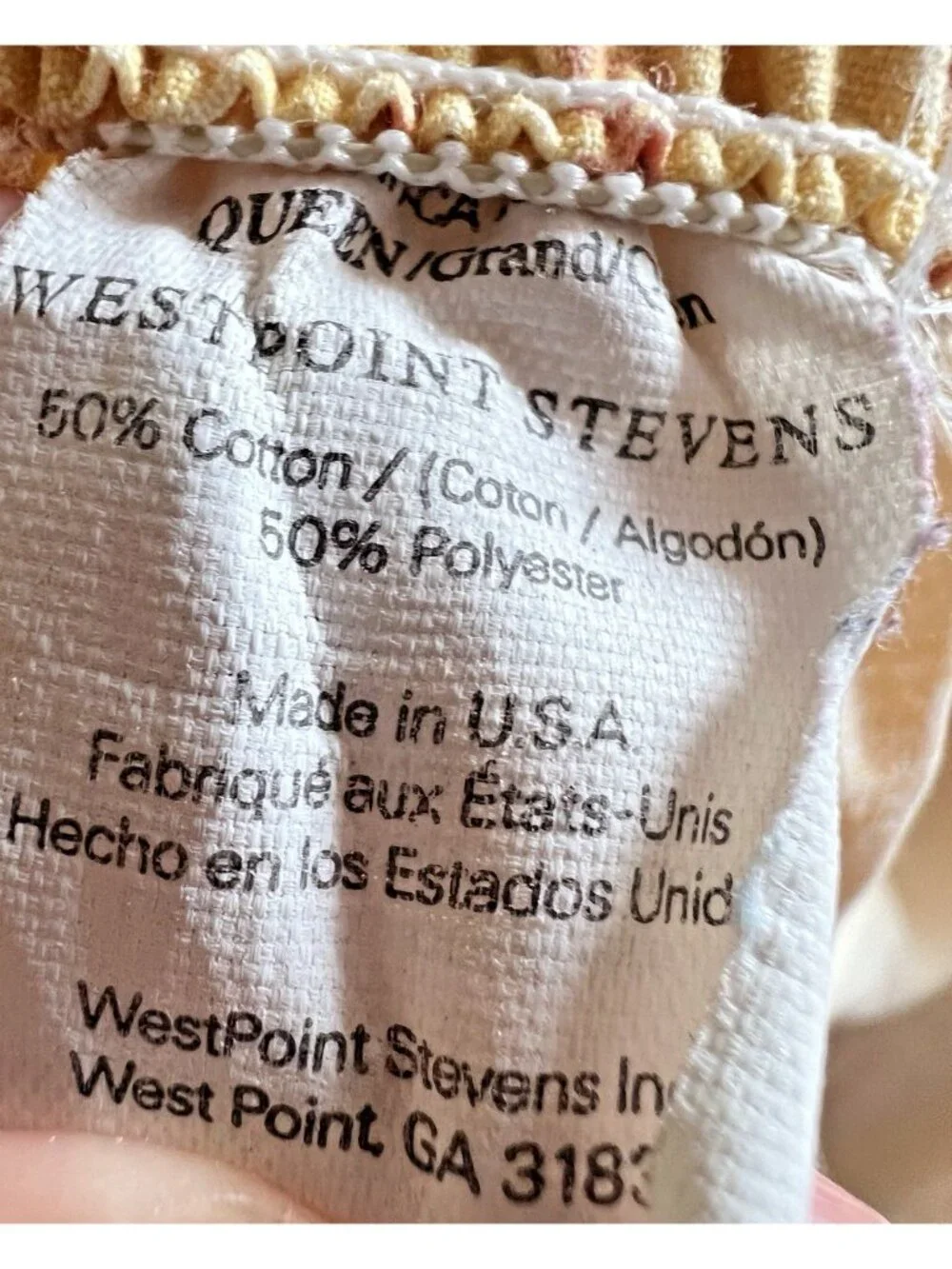 Aztec Southwest Queen Sheet Set Yellow Purple Orange VTG Westpoint Stevens USA